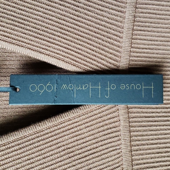 House of Harlow 1960 NWT V-Neck Knit Ribbed Sweater Dress Small Sleeveless - Picture 4 of 15